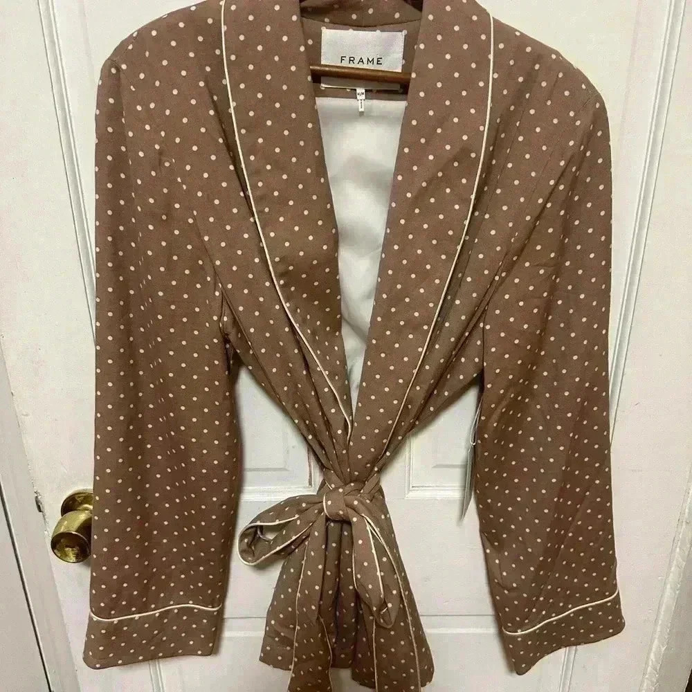 NWT Frame Polka Dot Smoking Jacket - Picture 2 of 9